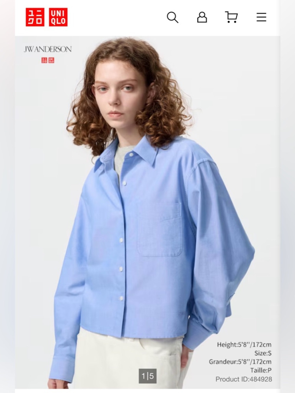 JW ANDERSON Light Blue Button-Up Shirt